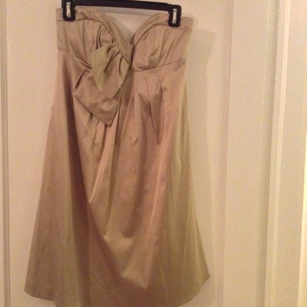 Gold Satin Special Occasion Dress